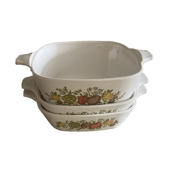 3 Vintage Corning Ware Spice of Life P-43-B , (2) P-41-B Dish 1 3/4 & 2 3/4 Cup - Picture 1 of 11